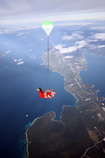 tandem pilot s pasažérem ve volném pádu