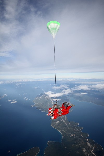 tandem pilot s pasažérem ve volném pádu