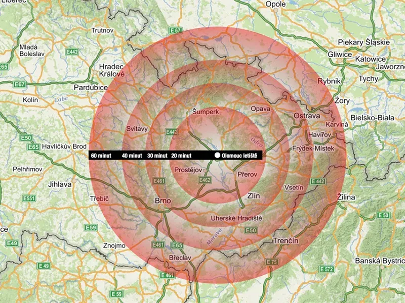 letecká mapa 