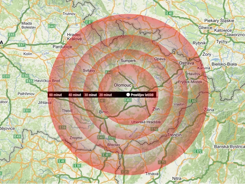 letecká mapa 