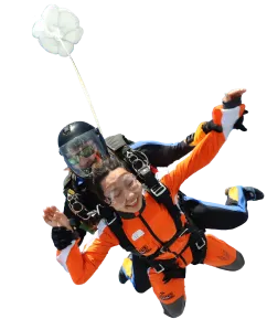 Tandem pilot s pasažérem při volném pádu