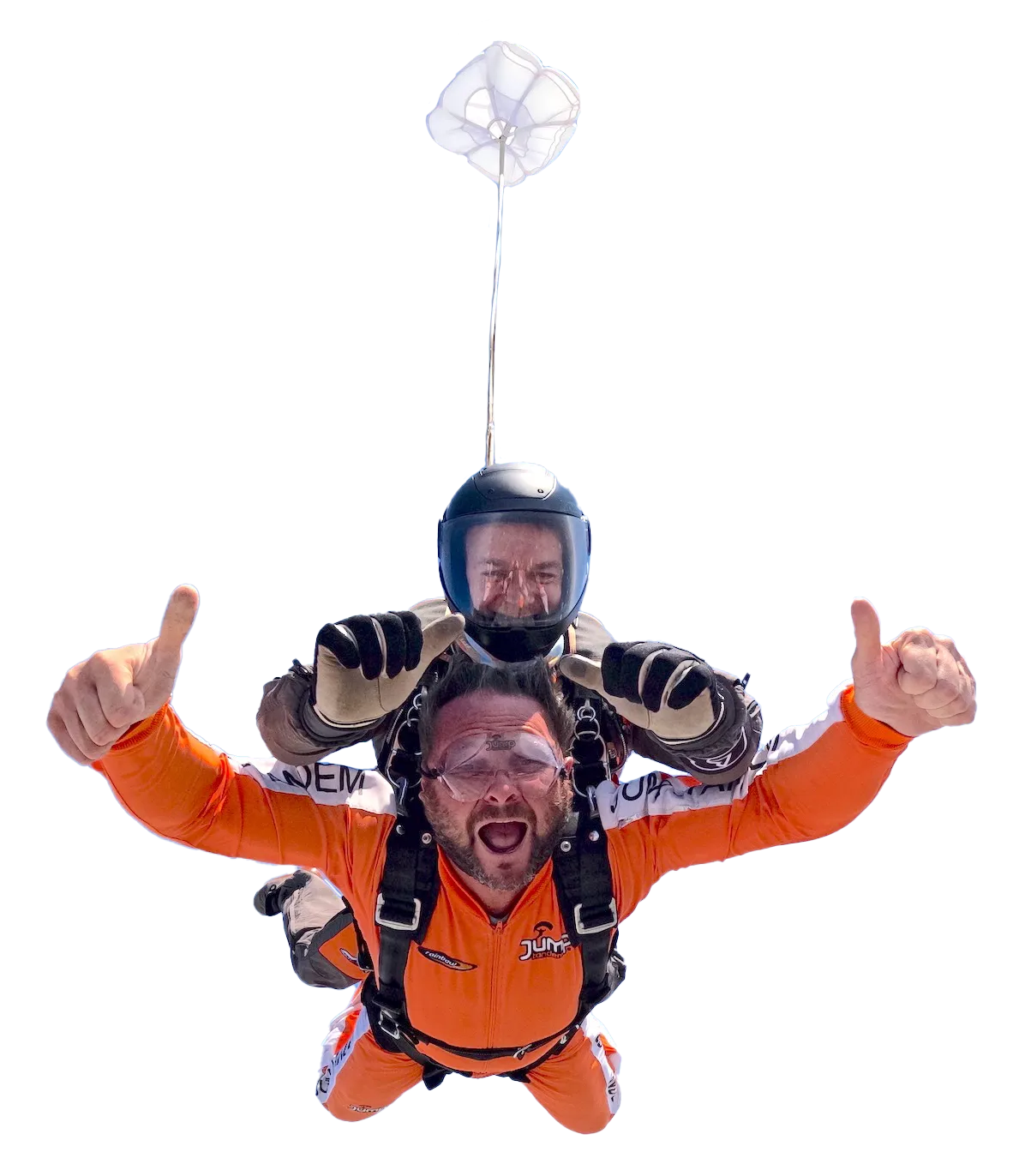 Tandemový seskok ve vzduchu - volný pád JUMP-TANDEM